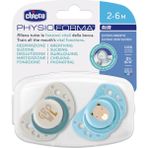 Physioforma Air 2'li Silikon Emzik 2-6 Ay Erkek - 2 - 6 Ay - Mavi - Gri