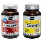 Phytodef Demir + Folik Asit + Vitamin B12 + Vitamin C - 30 Tablet & D3 + K2 + C - 60 Tablet