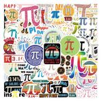 Pi Day çıkartma, Pi Day çıkartması, 50 adet, kaykay, grafiti, motosiklet, bisiklet, snowboard, bagaj, dizüstü bilgisayar, araba, çanta, çocuklar ve gençler için, su geçirmez vinil çıkartmalar