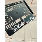 Pi Dekorasyon Motor Plakalık 'sür Yada Öl' Takmatik Lazer Kesim Pleksi ( 1 Adet ) | Motorsiklet Plakalık - 0 - Siyah