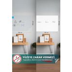 Pi Papers 1 Beyaz 1 Şeffaf, 100x150 Cm, Kendiliğinden Tutunan, Yapışkansız Sihirli Akıllı Kağıt Yazı Tahtası