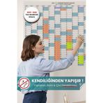 Pi Papers 2025-2026 Akademik Takvim Planlayıcı, Ders Çalışma Planlayıcı, Duvara Yapışan Statik Akıllı Kağıt