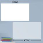 Pi Papers Akıllı Kağıt - 60x100 Cm 1 Şeffaf+1 Beyaz, Not Belge Fotoğraf Tutucu Özellikli Statik Sihirli Pano, Yeri Değiştirilebilir, Taşınabilir, Pratik Yazı Tahtası