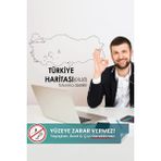 Pi Papers Dilsiz Türkiye Haritası 114x48 Cm Yapışkansız Tutunma Özellikli Akıllı Kağıt 1 Adet