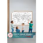 Pi Papers Hayvanlı Harita Boyama, Yüzeye Zarar Vermeyen Sihirli Kağıt, Eğlenceli Çocuk ve Oyun Odası Sticker