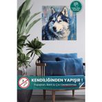 Pi Papers Sibirya Kurdu Portresi - Yüksek Çözünürlük Yapışkansız Tutunan Akıllı Kağıt Yağlı Boya Poster