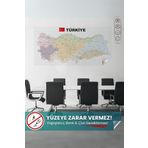 Pi Papers Türkiye Il ve Ilçe Haritası, Yapışkansız Kendiliğinden Tutunan Statik Sihirli Akıllı Kağıt, Harita
