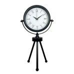 Pi Time Asalet Siyah Üç Ayaklı Metal Masa Saati