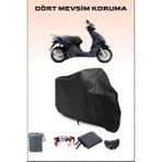 Piaggio Fly 125 3V Uyumlu Siyah Motorsiklet Branda, Motor Örtüsü