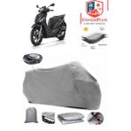 Piaggio Medley S 150 Branda Gri Arka Çanta Uyumlu(Topcase) Motosiket Brandası Motor Örtüsü Çadır Su Geçirmez Motosiklet Kılıfı Motor Brandası,lastikli,taşıma Torbalı