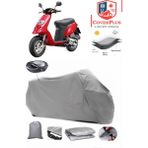 Piaggio Typhoon 125 Branda Gri Arka Çanta Uyumlu(Topcase) Motosiket Brandası Motor Örtüsü Çadır Su Geçirmez Motosiklet Kılıfı Motor Brandası,lastikli,taşıma Torbalı