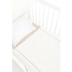 Piamom 100x150 Bebek/çocuk Biyeli %100 Pamuklu Nevresim Takımı Kırık Beyaz-bej