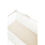Piamom Bebek Beşik Biyeli Bumper/yan Koruma Seti 60x120 Kırık Beyaz-bej