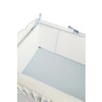 Piamom Bebek Beşik Biyeli Bumper/yan Koruma Seti 60x120 Kırık Beyaz-mavi