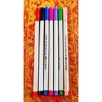 Piano 7'li Pembe Yeşil Mor Fuşya Lacivert Siyah Kırmızı Piano Fineliner Keçeli Kalem
