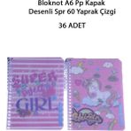 Piano Bloknot A6 Pp Kapak Desenli Spr 60 Yaprak Çizgi