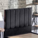 Piano Lite 80 cm Siyah Kumaş Başlık Tek Kişilik Yatak Başlığı