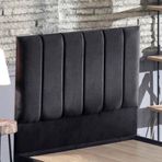 Piano Lite 90 cm Siyah Kumaş Başlık Tek Kişilik Yatak Başlığı