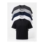 Piano Luce Premium 5’li Erkek T-Shirt %50 Dönüşüm Pamuk %50 Polyester Yumuşak Kumaş Basic Rahat Kalıp