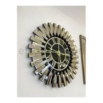 Piano X - Bronz Ayna Duvar Saati 83 cm