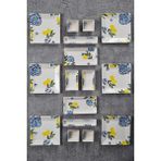 Piatti Naturali 16 Parça 6 Kişilik Limon Kahvaltı Takımı Handmade Kahvaltılık Sunum Seti Servis Tabakları