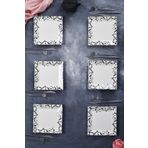 Piatti Naturali 6'lı Şık Tasarım Handmade Mermer Pasta Tabak Seti Sunum Seti Servis Tabakları Tatlı Tabağı 20cm