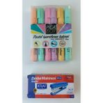 Picador 421 Fosforlu Kalem 6 Pastel + Zımba Seti ( Ofis Kırtasiye Seti )