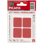 Picador VHB Ç/T Kırmızı 12'li Kare Montaj Bandı