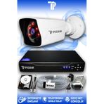 PICAM 1 Kameralı Kare 1 Dış Kamera Set 2 TB HDD Full HD Gece Görüşlü Güvenlik Kamerası Sistemi