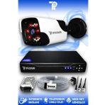 PICAM 1 Kameralı Panda 1 Dış Kamera Set HDD'siz Full HD Gece Görüşlü Güvenlik Kamerası Sistemi