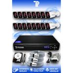 PICAM 16 Kameralı Kare 16 Dış Kamera Set 2 TB HDD Full HD Gece Görüşlü Güvenlik Kamerası Sistemi