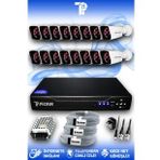 PICAM 16 Kameralı Kare 16 Dış Kamera Set HDD'siz Full HD Gece Görüşlü Güvenlik Kamerası Sistemi