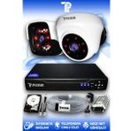 PICAM 2 Kameralı Panda 1 İç Kamera Set 1 TB HDD Full HD Gece Görüşlü Güvenlik Kamerası Sistemi