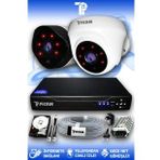 PICAM 2 Kameralı Uzay 1 İç Kamera Set 320 GB HDD Full HD Gece Görüşlü Güvenlik Kamerası Sistemi