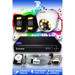 Picam 3 Kameralı Ultra 1 İç Kamera Set 100 GB 5 MP 2K Net Renkli Gece Görüşlü Güvenlik Kamerası Sistemi