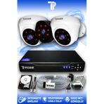 PICAM 3 Kameralı Uzay 2 İç Kamera Set 2 TB HDD Full HD Gece Görüşlü Güvenlik Kamerası Sistemi