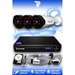 PICAM 3 Kameralı Uzay 3 Dış Kamera Set 2 TB HDD Full HD Gece Görüşlü Güvenlik Kamerası Sistemi