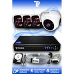PICAM 4 Kameralı Panda 1 İç Kamera Set 1 TB HDD Full HD Gece Görüşlü Güvenlik Kamerası Sistemi