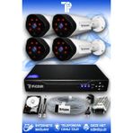 PICAM 4 Kameralı Uzay 4 Dış Kamera Set 2 TB HDD Full HD Gece Görüşlü Güvenlik Kamerası Sistemi