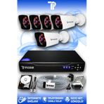 PICAM 5 Kameralı Kare 5 Dış Kamera Set 2 TB HDD Full HD Gece Görüşlü Güvenlik Kamerası Sistemi