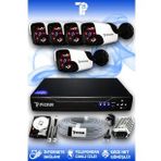 PICAM 5 Kameralı Panda 5 Dış Kamera Set 2 TB HDD Full HD Gece Görüşlü Güvenlik Kamerası Sistemi