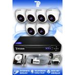 PICAM 6 Kameralı Dome 6 İç Kamera Set 100 GB HDD Full HD Gece Görüşlü Güvenlik Kamerası Sistemi
