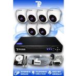 PICAM 6 Kameralı Dome 6 İç Kamera Set 250 GB HDD Full HD Gece Görüşlü Güvenlik Kamerası Sistemi