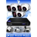 PICAM 6 Kameralı Kare 3 İç Kamera Set 500 GB HDD Full HD Gece Görüşlü Güvenlik Kamerası Sistemi