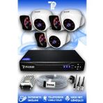 PICAM 6 Kameralı Kare 3 İç Kamera Set HDD'siz Full HD Gece Görüşlü Güvenlik Kamerası Sistemi