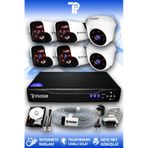 PICAM 6 Kameralı Panda 2 İç Kamera Set 100 GB HDD Full HD Gece Görüşlü Güvenlik Kamerası Sistemi