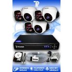 PICAM 6 Kameralı Panda 3 İç Kamera Set 250 GB HDD Full HD Gece Görüşlü Güvenlik Kamerası Sistemi