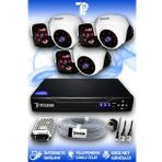 PICAM 6 Kameralı Panda 3 İç Kamera Set HDD'siz Full HD Gece Görüşlü Güvenlik Kamerası Sistemi