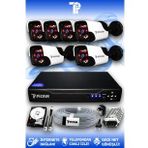 PICAM 6 Kameralı Panda 6 Dış Kamera Set 1 TB HDD Full HD Gece Görüşlü Güvenlik Kamerası Sistemi