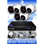 PICAM 6 Kameralı Uzay 3 İç Kamera Set 500 GB HDD Full HD Gece Görüşlü Güvenlik Kamerası Sistemi